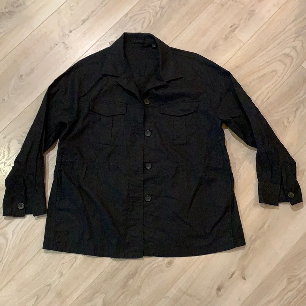 Uniqlo Utility Linen Cotton Shirt Jacket Sz M